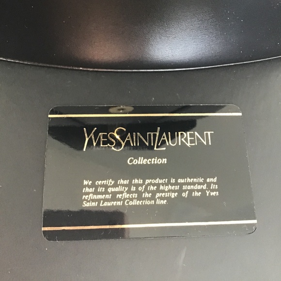 YSL Black Leather Handbag with YSL gold tone logo in the front - Picture 9 of 12